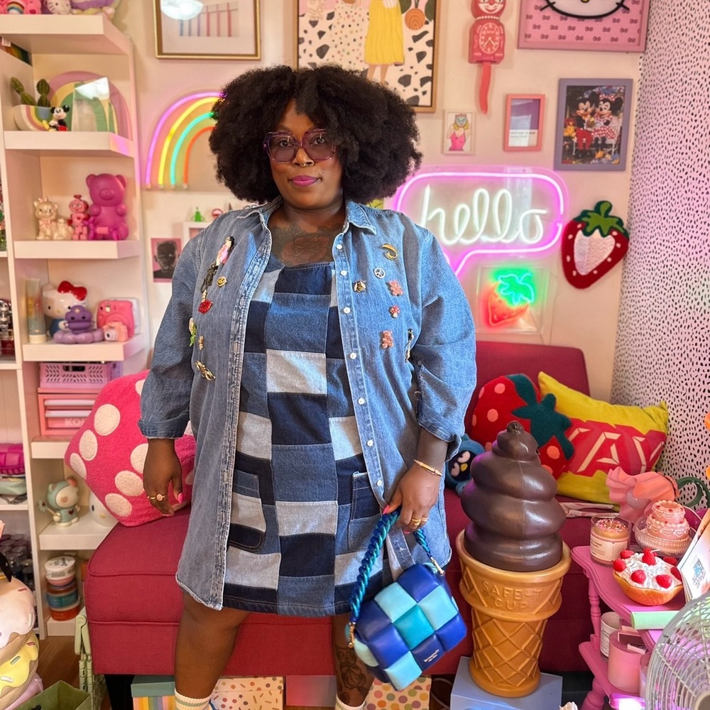 Denim Patchwork Dress